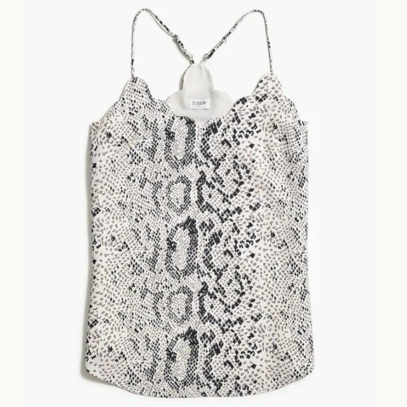 J. Crew Tops - J. Crew Snakeskin Scalloped Cami